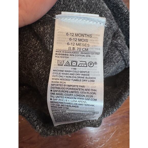Baby Gap Baby Cable-Knit Sweater Outfit Set Heather Grey 6-12 Months NWT - Picture 4 of 11